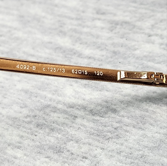 Vintage Authentic Chanel Rhinestone CC Rimless Gradient Gold Sunglasses 4092B - Picture 6 of 15